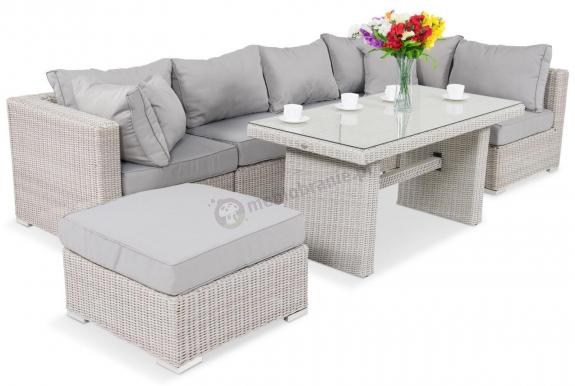 Duży narożnik wypoczynkowy biały Ligurito VIII Plus Off-White Elite & Taupe