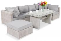 Duży narożnik wypoczynkowy biały Ligurito VIII Plus Off-White Elite & Taupe