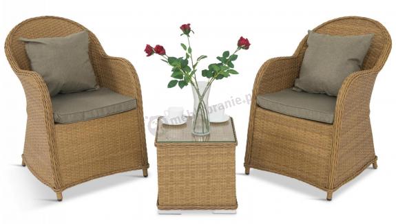 Altito Duo Caffe zestaw technorattanowy Dark Aureolin & Pigeon Grey
