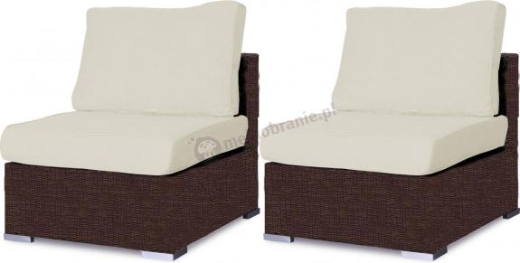 2 x Moduł środkowy technorattan LIGURITO Brown Elite & Ecru