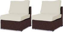 2 x Moduł środkowy technorattan LIGURITO Brown Elite & Ecru