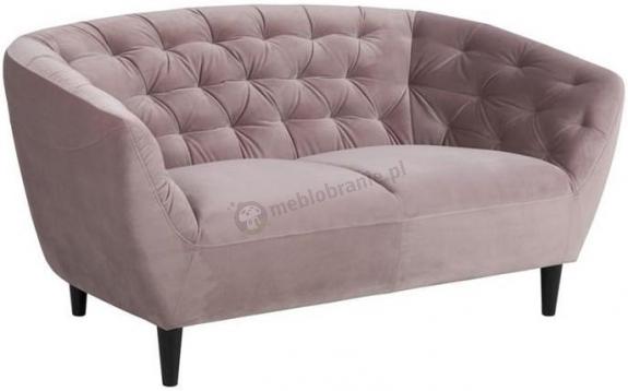 Actona Ria welurowa sofa w kolorze pudrowego różu