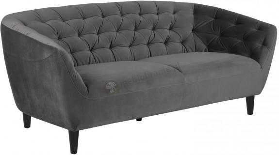 Actona Ria wygodna sofa welurowa w kolorze ciemnoszarym