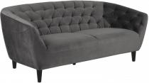 Actona Ria wygodna sofa welurowa w kolorze ciemnoszarym