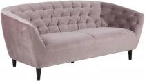 Różowa sofa pikowana welur Ria Actona 191x84 cm