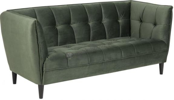 Actona Jonna stylowa sofa z aksamitu ciemnozielona