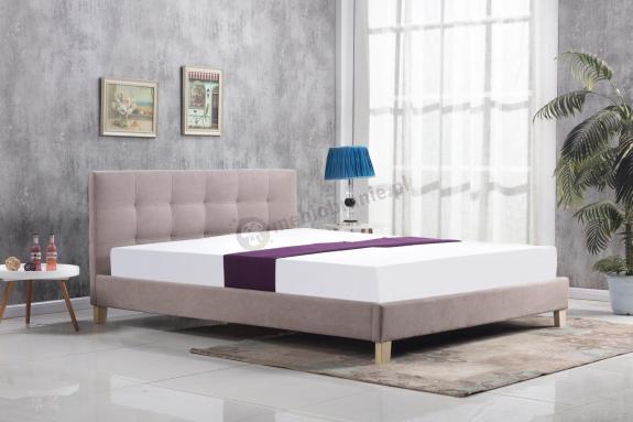 Tapicerowane łóżko do sypialni Oxford 160cm beż