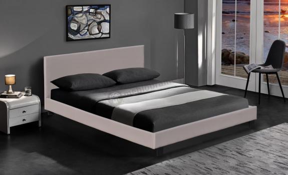 Łóżko z zagłówkiem Pago 160cm cappuccino Halmar