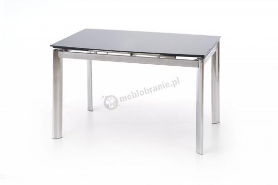 Czarny stół na chromowanych nogach Lambert 120-180cm