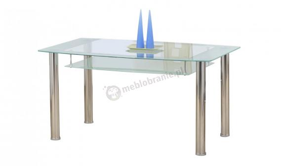 Szklany stół na stalowych nogach 150cm Cristal Halmar