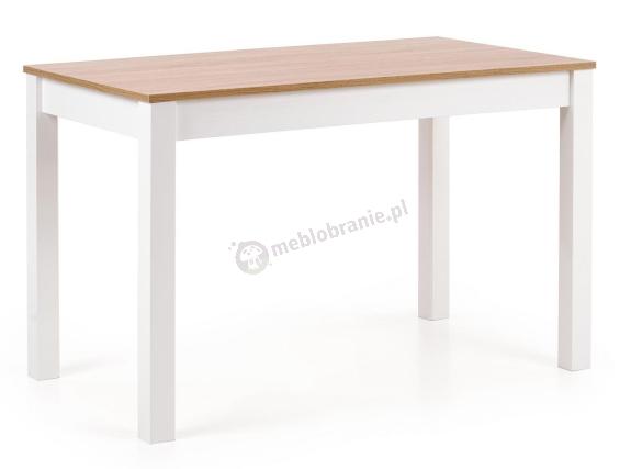 Prosty stół do jadalni Ksawery 120cm biały dąb sonoma