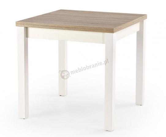 Rozkładany stół do kuchni Gracjan 80-160cm dąb sonoma/biały