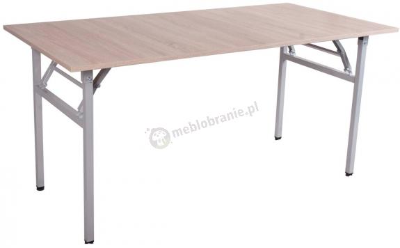 Stół ze składanymi nogami 160x80 dąb - stelaż szary