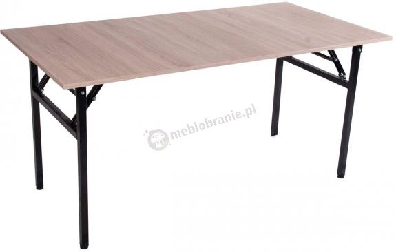 Stół konferencyjny rozkładany 180x90 dąb - stelaż czarny