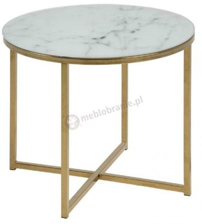 Actona Alisma stolik kawowy z marmurowym blatem 50cm
