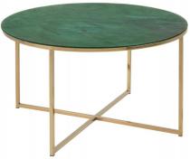 Stolik kawowy z zielonym marmurowym blatem 80 cm Actona Alisma