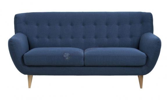 Actona Oswald ciemnoniebieska sofa trzyosobowa do salonu