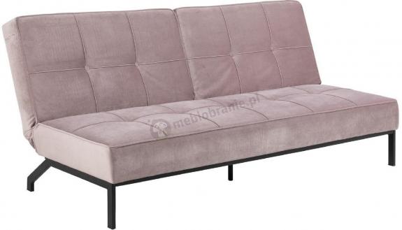 Actona Perugia nowoczesna rozkładana sofa różowy aksamit