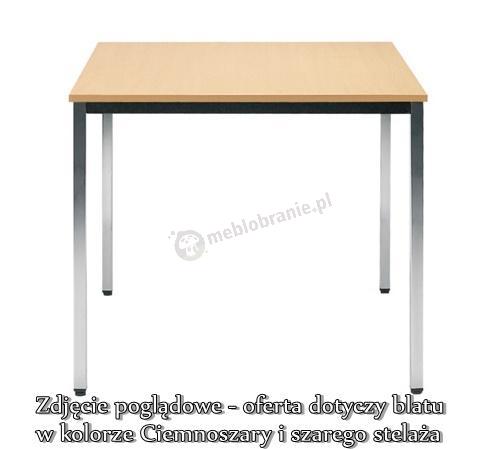 Stół konferencyjny SIMPLE 80x80 ciemny szary