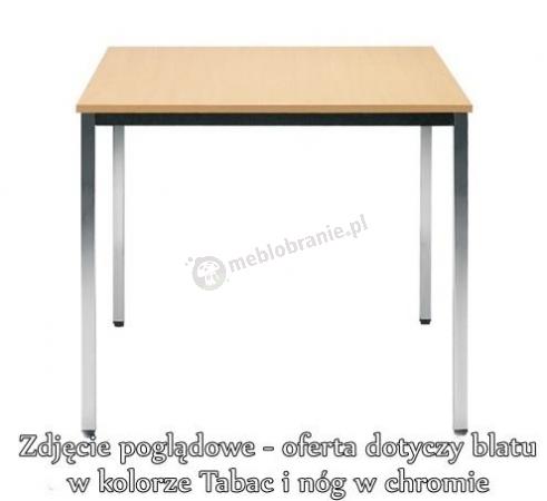 Stół konferencyjny SIMPLE 80x80 Tabac Chrom