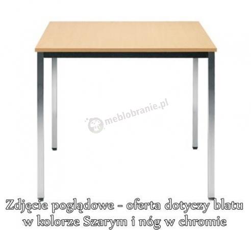 Stół konferencyjny SIMPLE 80x80 Szare Chrom