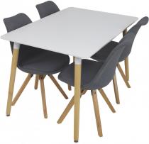 Zestaw stół i krzesła styl skandynawski design