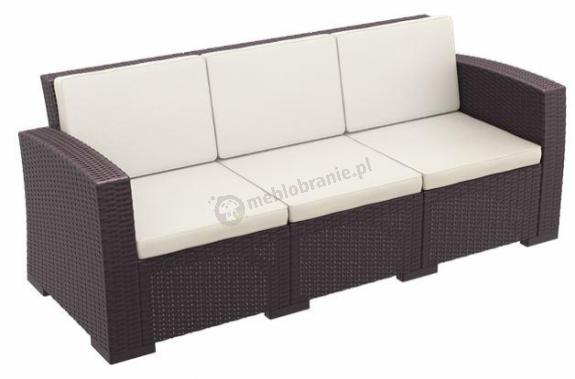 Brązowa sofa do ogrodu Siesta Monaco 3
