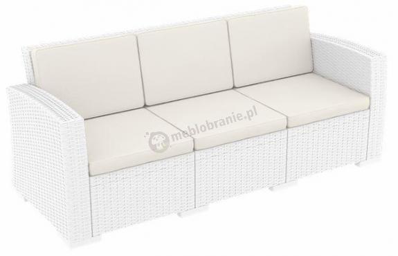Biała sofa ogrodowa Siesta Monaco 3