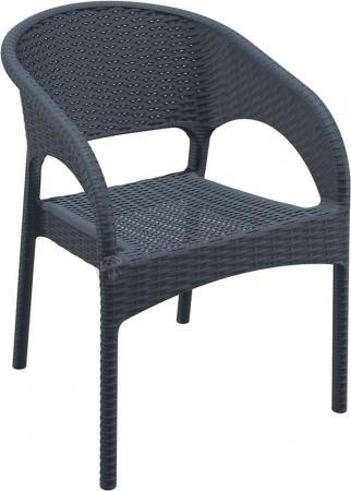 Siesta Panama Dark Grey Krzesło ogrodowe