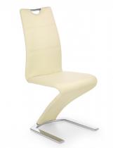 Krzesło z chromowaną podstawą K188 eko skóra waniliowy