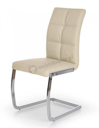 Eleganckie krzesło z kremowej ekoskóry K228