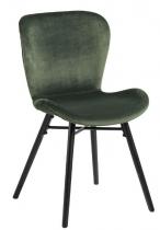 Actona Batilda krzesło tapicerowane zielony welur