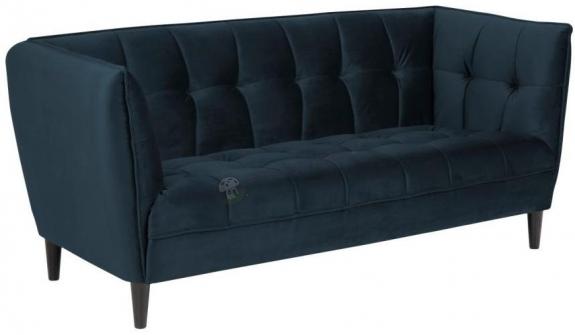 Granatowa sofa glamour na nóżkach Jonna Actona 182x82 cm