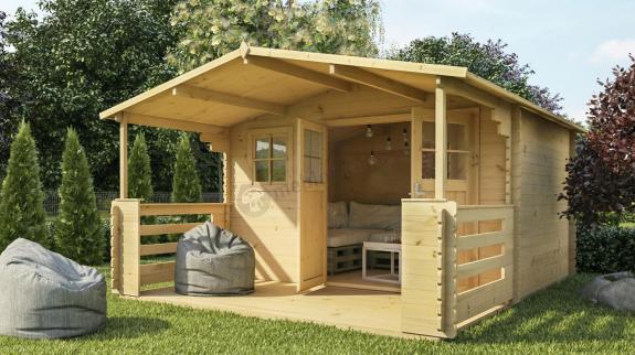 Drewniany domek na działkę rekreacyjną Agawa 366x516