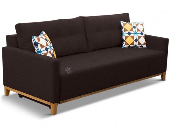 Sofa rozkładana dwuosobowa brązowa Ariel