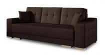 Trzyosobowa sofa rozkładana z funkcją spania Cypis brąz