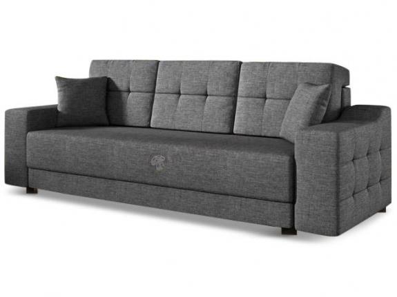 Grafitowa sofa trzyosobowa rozkładana Cypis