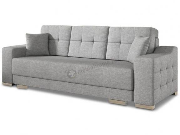Szara sofa trzyosobowa rozkładana Cypis