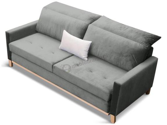 Szara aksamitna sofa rozkładana do salonu Azja