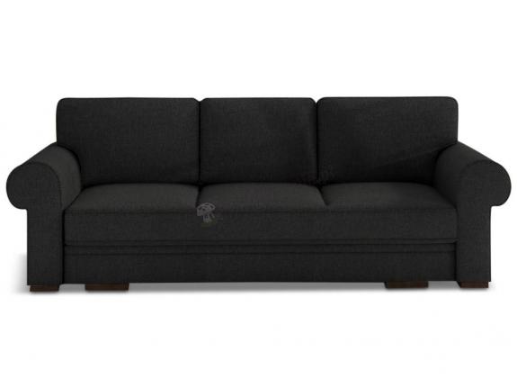 Trzyosobowa rozkładana sofa do salonu czarna Bukiet