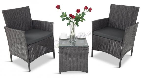 Komplet technorattanowy na balkon Flavio Duo Antracite