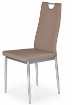 Krzesło z ekoskóry na chromowanych nogach K202 cappuccino