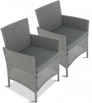 Szary komplet foteli ogrodowych