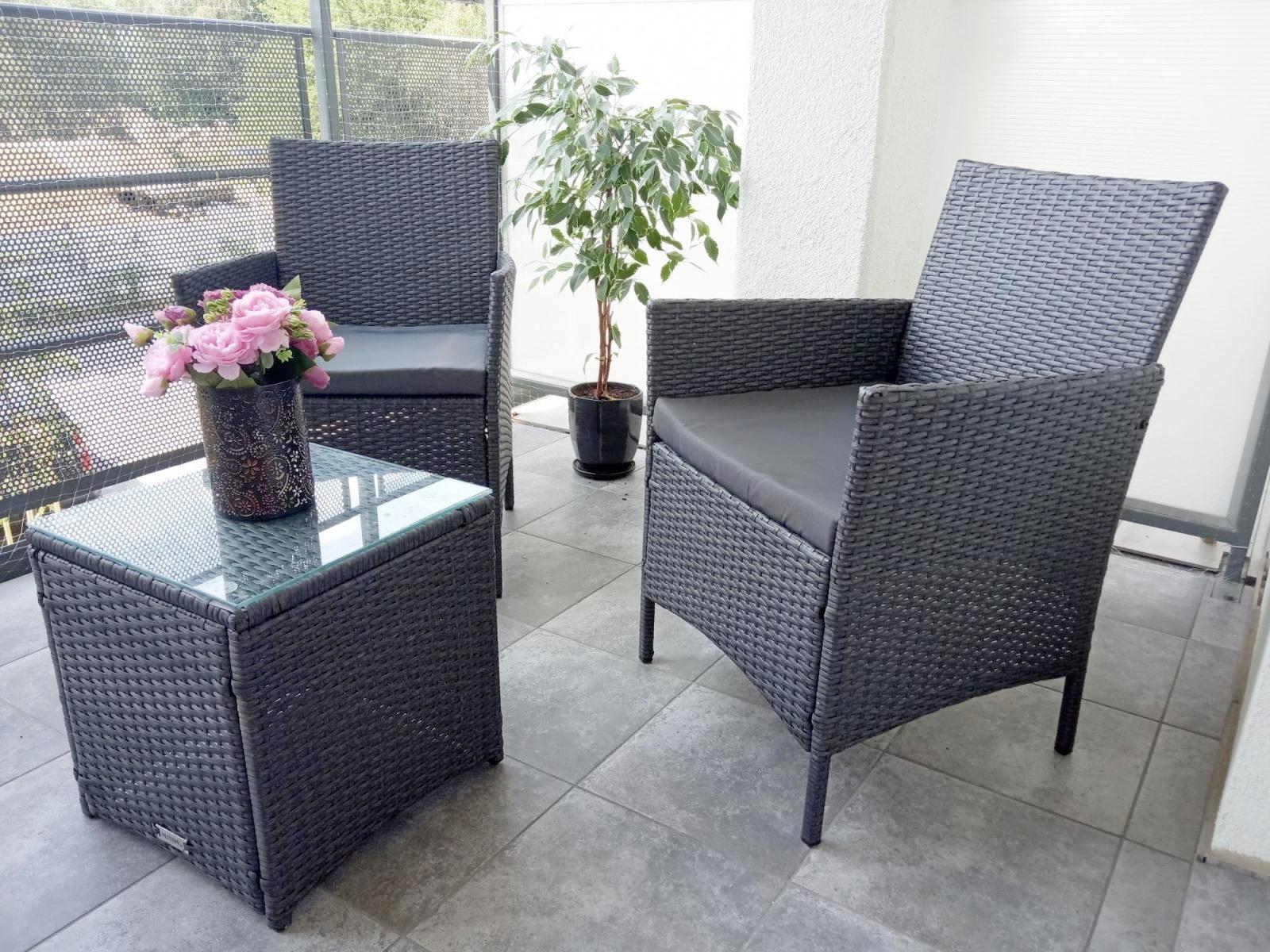 Szary komplet foteli ogrodowych