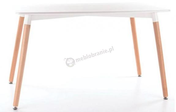 Biały stół na drewnianych nogach 120cm Signal Nolan