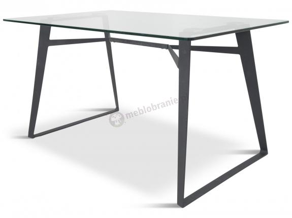 Stół bolt transparentny/czarny stelaż 140X80