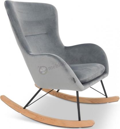Bujany fotel szary na płozach Swing