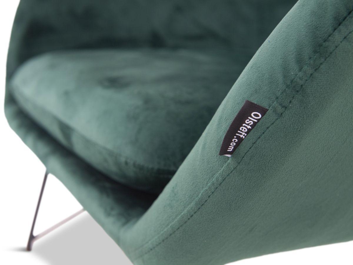 Fotel bujany butelkowa zieleń