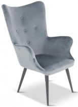 Fotel skandynawski uszak ciemnoszary Maestro black