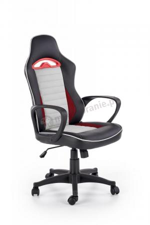 BERING fotel gabinetowy czarny / popielaty / czerwony